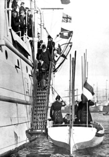 Guerre du Transvaal. 
Arrivée du président Krüger à Marseille, en 1900.