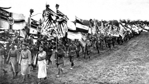 Gathering of the "Steel Helmets" at the training ground of Koblenz, Germany, 1930