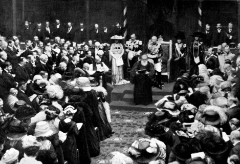 Ouverture, à Capetown, du premier parlement de l'Union de l'Afrique du Sud, en 1910.