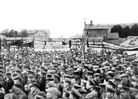 Chinese-Russian conflict. 
Anti-Chinese popular demonstrations in Leningrad, 1929.