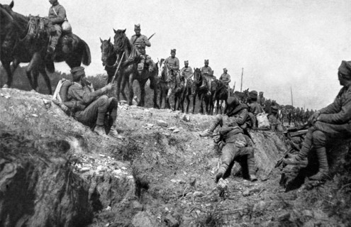World War I. 
Movements of the Serbian army in October 1916