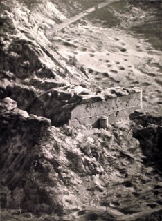 World War I. 
Fort Malborghetto in Austria, after bombings by Italian guns (1916)