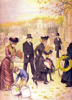 All Saints' Day in Parisian cemeteries