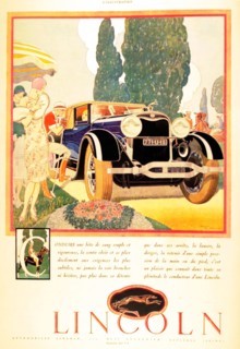 Advertising poster for Lincoln automobile