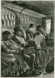 Jules Verne, "Michel Strogoff. De Moscou à Irkoutsk" : "Michel Strogoff s'étendit dans un coin" (illustration)
