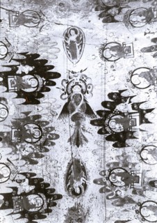 Zenithal band of a vault, detail of a wall painting