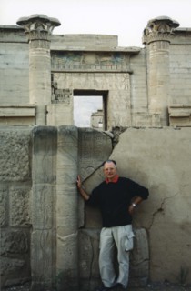 Christian Jacq at the Ramesseum site