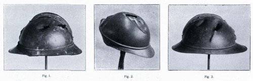 Trois casques ayant sauvé la vie de soldats lors de la 1ère Guerre mondiale