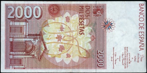 2,000 Pesetas banknote
