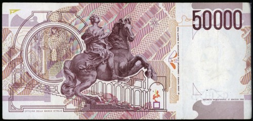 Billet de 50000 Lires italiennes
