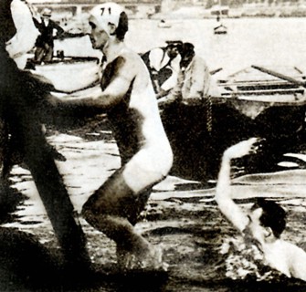 Frederick Lane, nageur.
Jeux Olympiques de Paris, 1900.