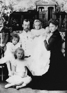 Czar Nicholas II together with his family (c.1917)