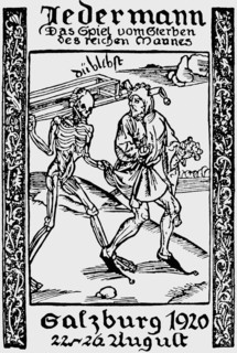 Représentation à Salzbourg de "Jedermann" en 1920