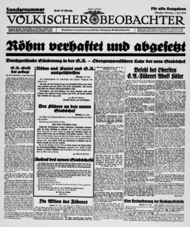 1934 / National socialisme / Putsch de Röhm