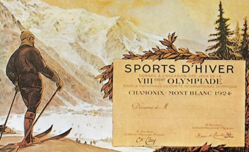 Poster of the First Winter Olympic games in Chamonix