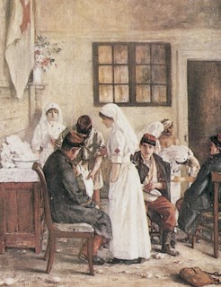 From the front to the military hospital