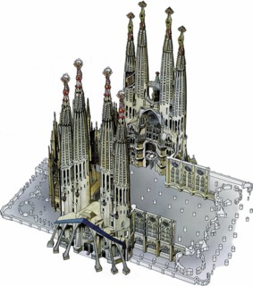 Antonio Gaudi y Cornet ; Cathedral Sagrada Familia, Barcelona