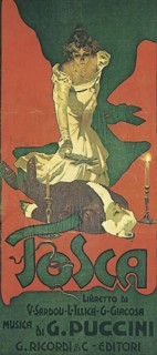 Modern art poster for the "Tosca"