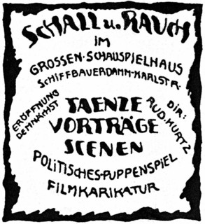 Affiche du cabaret "Schall und Rauch"