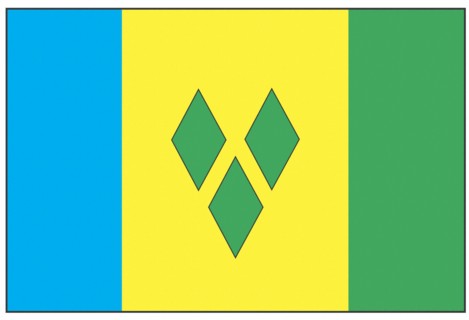 Flag of St. Vincent and the Grenadine islands