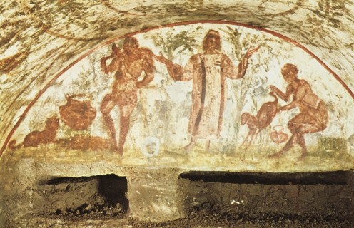Tomb topped by an arched vault, in Rom