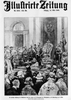 Cover of the magazine 'illustrierte Zeitung', opening of the Duma in St. Petersburg, Russia