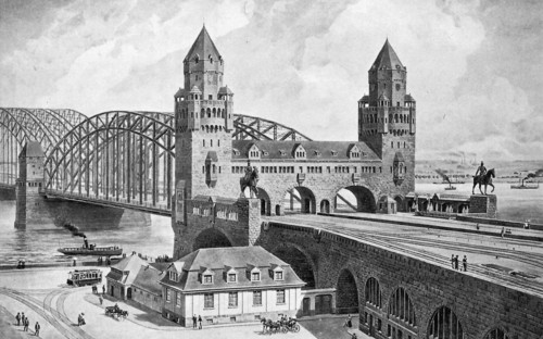Germany, Cologne (Köln), South Bridge over the river Rhine