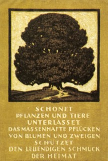 German poster for the protection of nature
