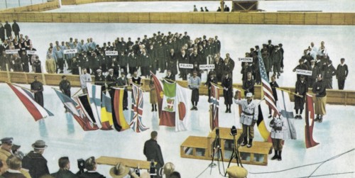 USA Lake Placid Ende der III. Olympischen Winterspiele