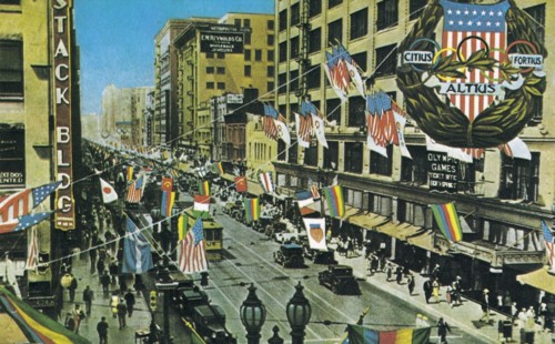 Opening of the 10th Summer Olympic Games in Los Angeles