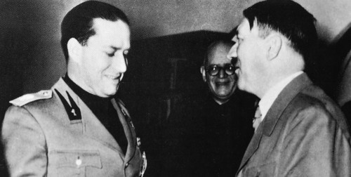 Italian minister of Foreign affairs meeting Hitler