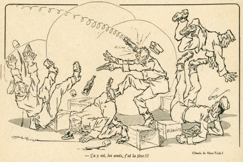 Drawing on published in La Baïonnette in 1916