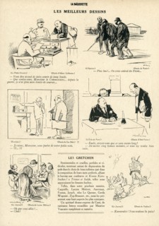 Dessins humoristiques parus dans La Baïonnette n°28 du 13 janvier 1916