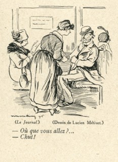 Dessin humoristique paru dans La Baïonnette n°28 du 13 janvier 1916