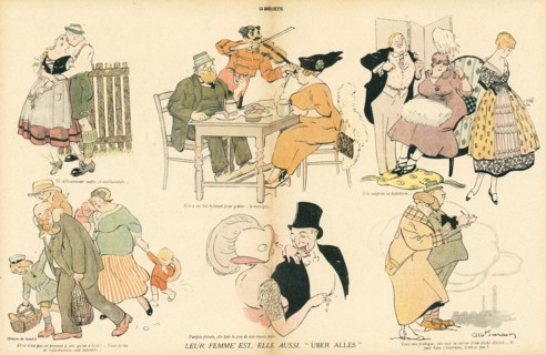 Dessin humoristique paru dans La Baïonnette n°29 du 20 janvier 1916