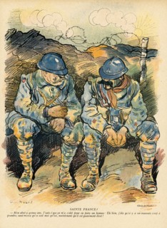 Dessin humoristique paru dans La Baïonnette n°30 du 27 janvier 1916