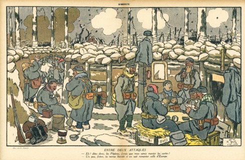 Dessin humoristique paru dans La Baïonnette n°30 du 27 janvier 1916