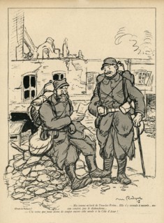 Dessin humoristique paru dans La Baïonnette n°30 du 27 janvier 1916