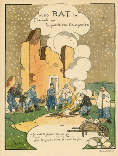 Dessin humoristique paru dans La Baïonnette n°30 du 27 janvier 1916