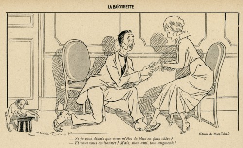 Dessin humoristique paru dans La Baïonnette n°31 du 3 février 1916