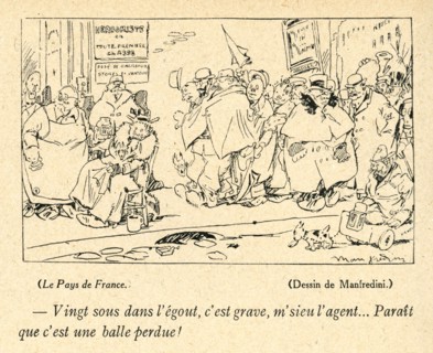 Drawing on published in La Baïonnette in 1916
