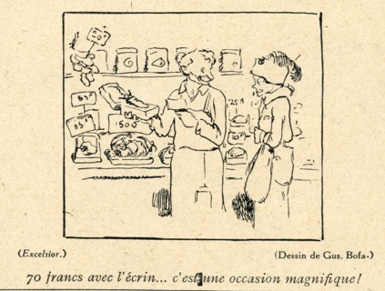 Dessin humoristique paru dans La Baïonnette n°31 du 3 février 1916