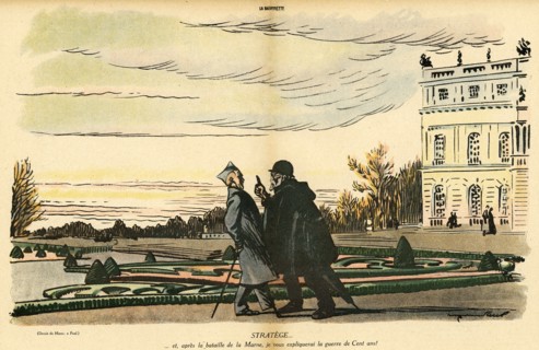 Dessin humoristique paru dans La Baïonnette n°33 du 17 février 1916