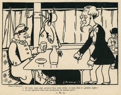 Drawing on published in La Baïonnette in 1916