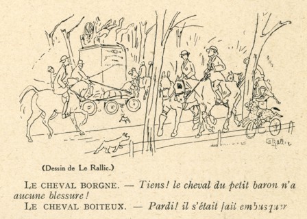 Dessin humoristique paru dans La Baïonnette n°33 du 17 février 1916