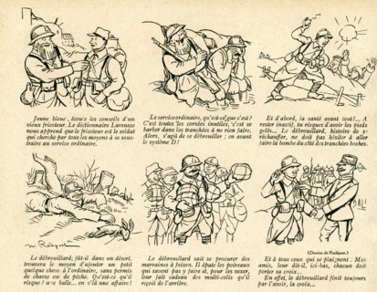 Dessin humoristique paru dans La Baïonnette n°33 du 17 février 1916