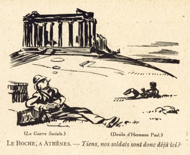 Drawing on published in La Baïonnette in 1916