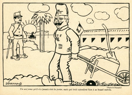 Dessin humoristique paru dans La Baïonnette n°36 du 9 mars 1916