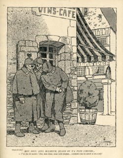 Drawing on published in La Baïonnette in 1916