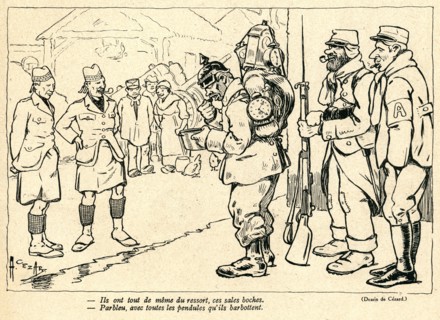 Drawing on published in La Baïonnette in 1916